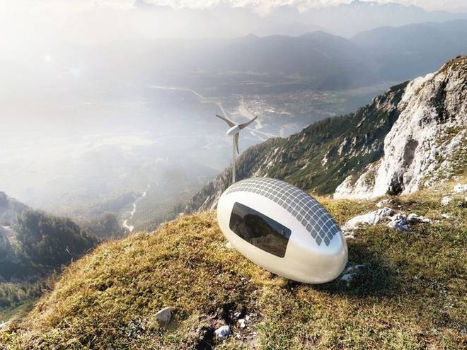 Ecocapsule, căn hộ hình quả trứng sử dụng năng lượng gió và mặt trời