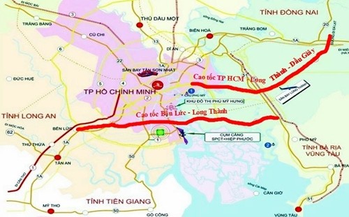 Theo quy hoạch 2 tuyến cao tốc Tp.HCM – Long Thành – Dầu Giây và Bến Lức – Long Thành sẽ kết nối thông qua tuyến cao tốc Biên Hòa - Vũng Tàu.