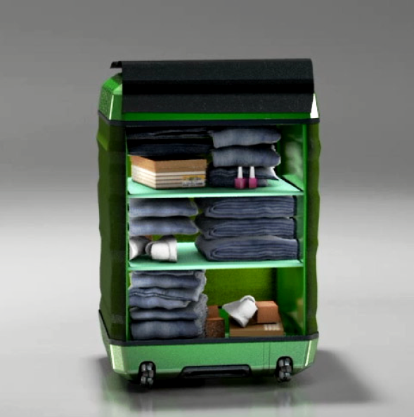Fugu, chiếc vali có thể mở rộng kích thước gấp 3 chiếc vali bình thường