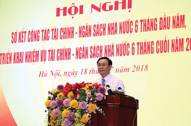 Phó thủ tướng Vương Đình Huệ phát biểu chỉ đạo Hội nghị sơ kết công ác tài chính - ngân sách nhà nước 6 tháng đầu năm