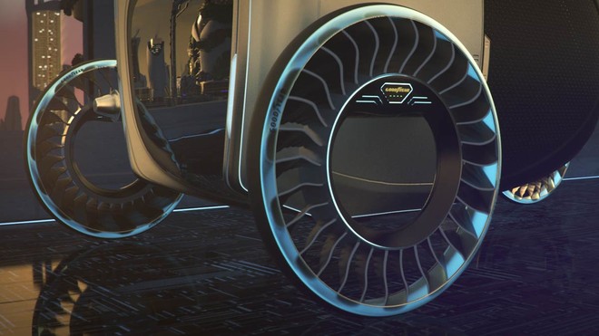 Ý tưởng lốp xe kiêm cánh quạt, biến xe bình thường thành xe bay
