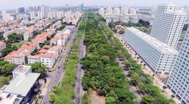 Tuyến đại lộ Nguyễn Văn Linh với các dự án bất động sản liên tục mọc lên