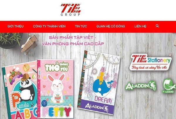 TIE cho biết sẽ tập trung đẩy mạnh ngành hàng văn phòng phẩm mang thương hiệu TIE Stationary, Aladin