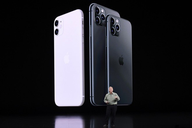 Bộ ba iPhone 11, iPhone 11 Pro và iPhone 11 Pro Max chính thức ra mắt hôm 10/9. Ảnh: Bloomberg.