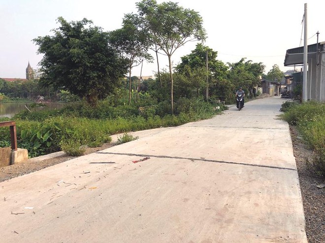 Công trình đường giao thông thôn Sơn Thanh (xã Sơn Hà, huyện Phú Xuyên) không đảm bảo chất lượng theo hồ sơ thiết kế.