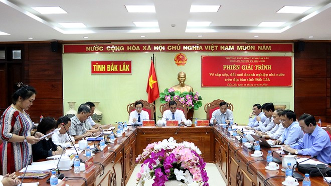 Thường trực HĐND tỉnh Đắk Lắk tổ chức phiên họp giải trình về sắp xếp, đổi mới doanh nghiệp nhà nước.
