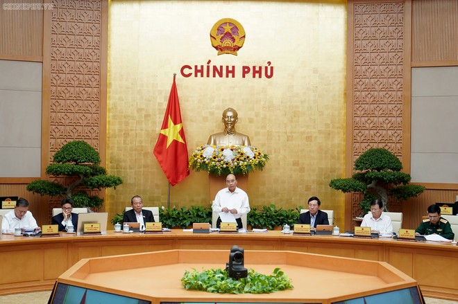 Thủ tướng Nguyễn Xuân Phúc chủ trì họp Chính phủ tháng 10/2019 (Ảnh: VGP)