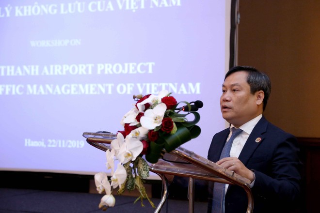 Thứ trưởng Vũ Đại Thắng phát biểu khai mạc Hội thảo về “Dự án Cảng hàng không Quốc tế Long Thành và quản lý không lưu của Việt Nam” do Bộ Kế hoạch và đầu tư và Bộ Ngoại giao Thụy Điển phối hợp tổ chức.