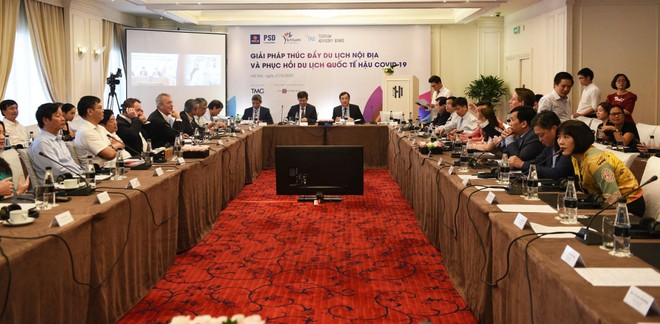 Hội thảo "Giải pháp thúc đẩy du lịch nội địa và phục hồi du lịch quốc tế hậu Covid-19" .tổ chức chiều 21/5 tại Hà Nội 