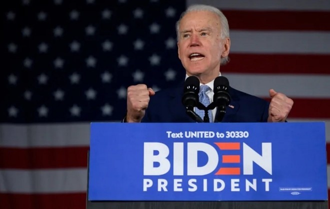 Ông Joe Biden, ứng viên tranh cử tổng thống Mỹ năm 2020. Ảnh: AFP