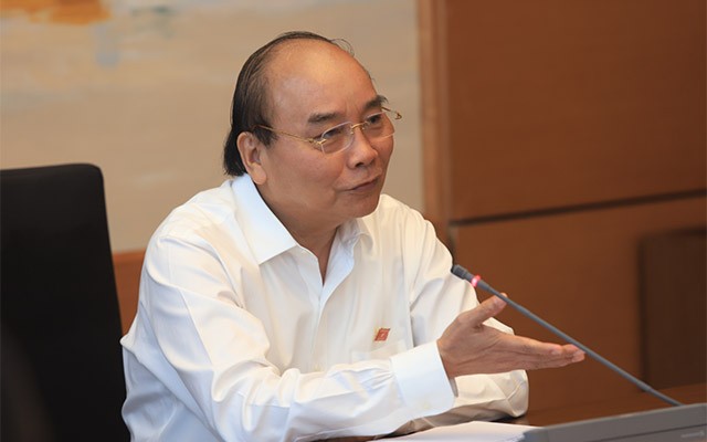 Thủ tướng Nguyễn Xuân Phúc phát biểu tại tổ - Ảnh TT 