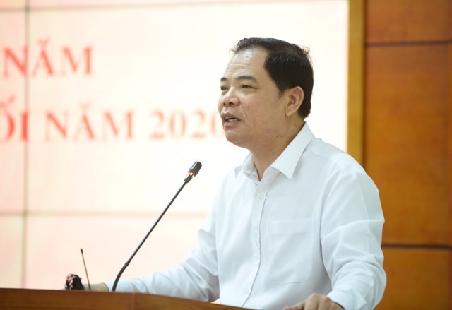 Bộ trưởng Bộ Nông nghiệp và Phát triển nông thôn Nguyễn Xuân Cường (Ảnh: Đức Tùng).