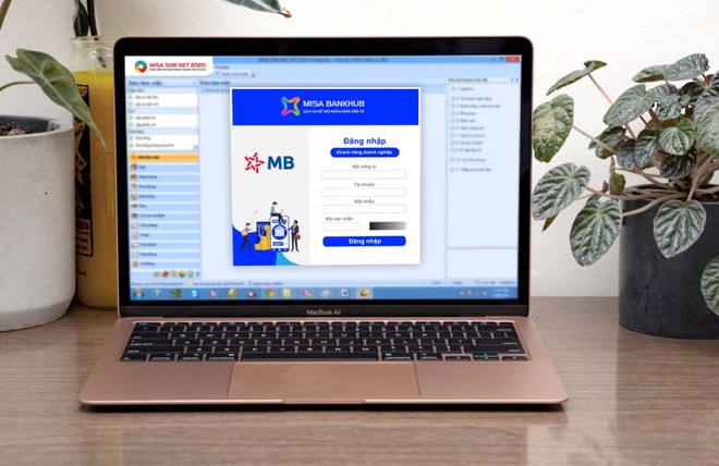 Giao diện ngân hàng điện tử MB trực tiếp trên phần mềm kế toán MISA SME.NET 2020