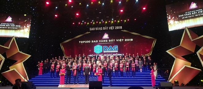    DAG nhận giải thưởng Sao Vàng đất Việt 2018
