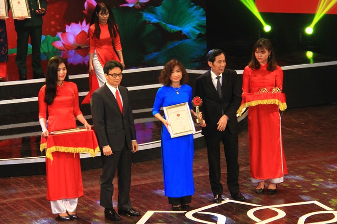 Nhà báo Phong Lan tại Lễ trao giải. Ảnh: Thành Nguyễn.
