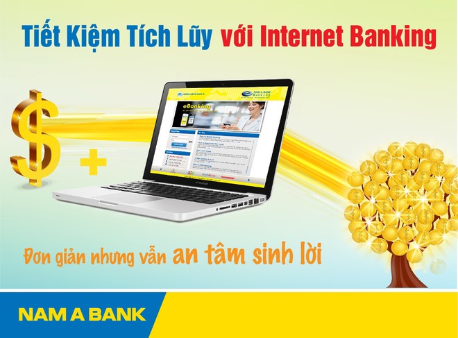 Nộp tiền tài khoản tiết kiệm tích lũy với Internet Banking của Nam A Bank