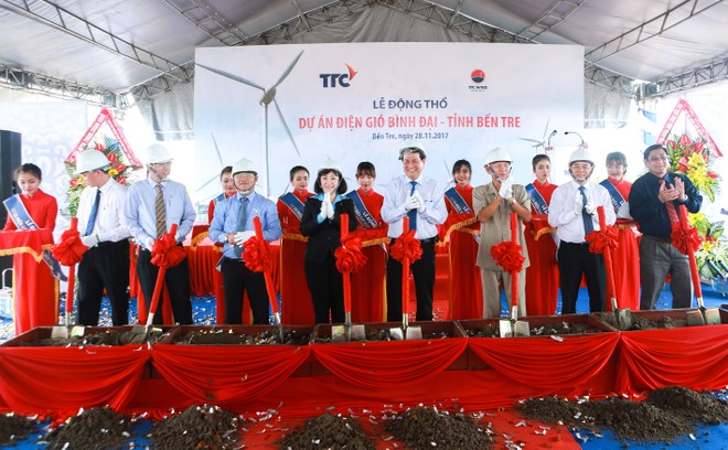 TTC khởi công dự án điện gió Bình Đại tại Bến Tre