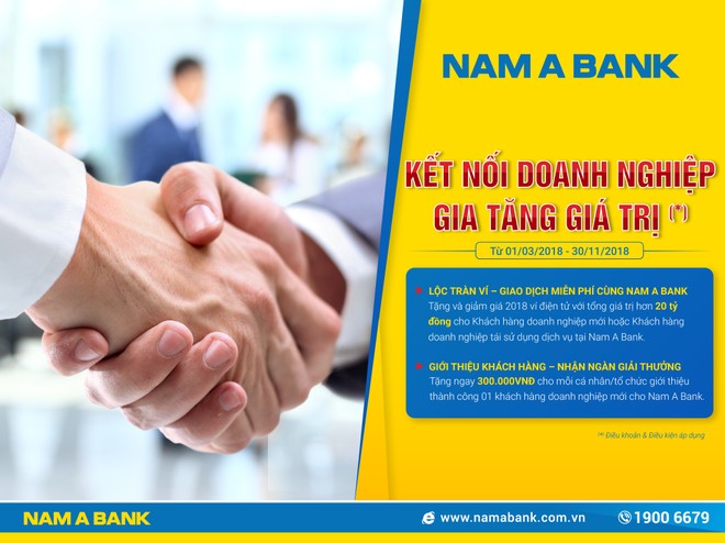 Nam A Bank gia tăng giá trị cho khách hàng doanh nghiệp 