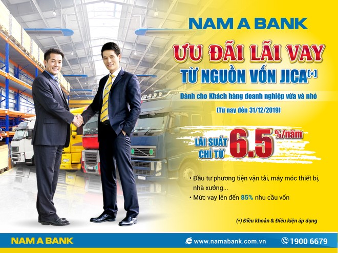 Nam A Bank cho doanh nghiệp vừa và nhỏ vay lãi suất 6,5%/năm