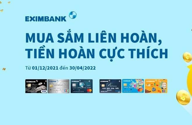Eximbank ưu đãi cho chủ thẻ tín dụng và thẻ ghi nợ quốc tế