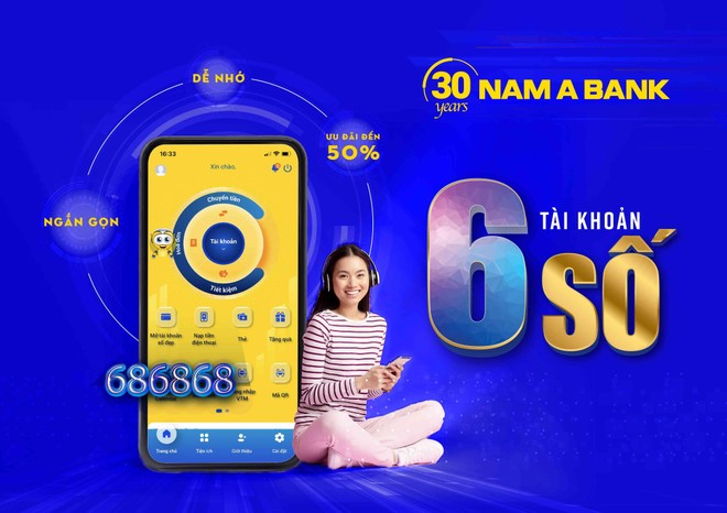 Nam A Bank ra mắt tài khoản 6 số đẹp