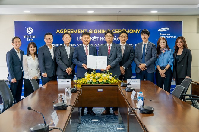 Ngân hàng Shinhan Việt Nam ký hợp tác kinh doanh với Bảo hiểm Samsung Vina
