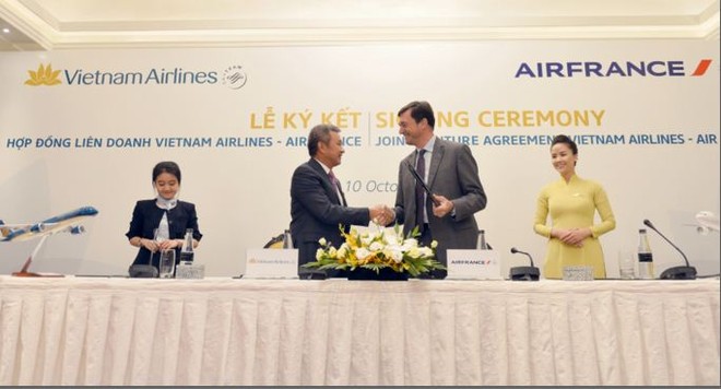Vietnam Airlines và Air France ký hợp đồng liên doanh khai thác đường bay Việt Nam - Pháp