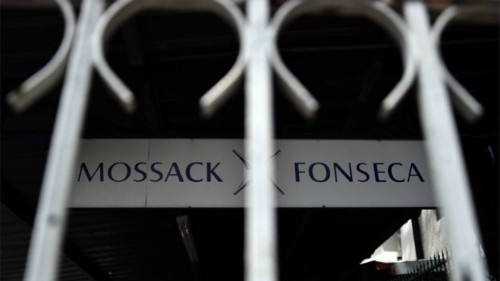 Biển hiệu của Mossack Fonseca tại Panama. Ảnh: AFP
