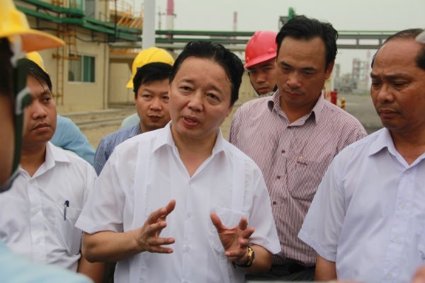 Bộ Trưởng Trần Hồng Hà kiểm tra nhà máy xử lý nước thải của Formosa Hà Tĩnh