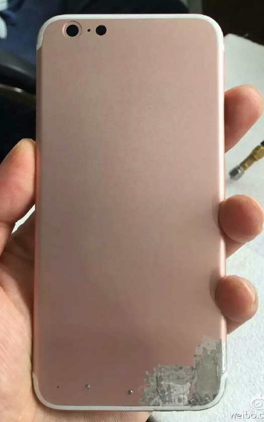 Ảnh được cho là khung nhôm iPhone 7 bản vàng hồng.
