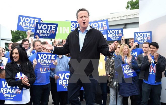 Thủ tướng Anh David Cameron phát biểu tại thủ đô London ngày 30/5. (Nguồn: EPA/TTXVN)