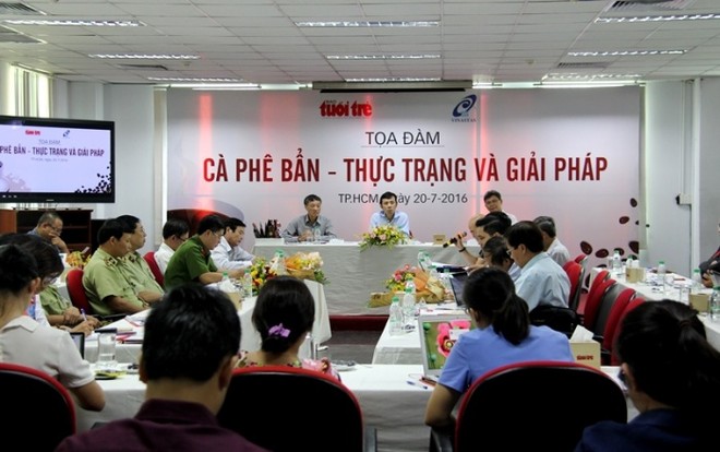 Toàn cảnh tọa đàm "Cà phê bẩn - Thực trạng và giải pháp" hôm 20/7 ở TP.Hồ Chí Minh