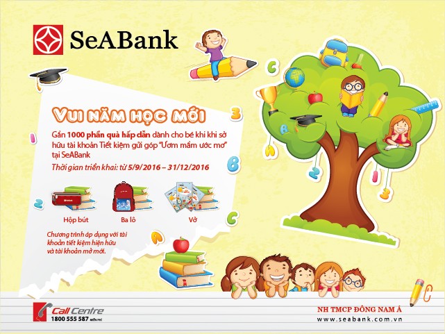 “Vui năm học mới” với nhiều quà tặng hấp dẫn từ SeaBank