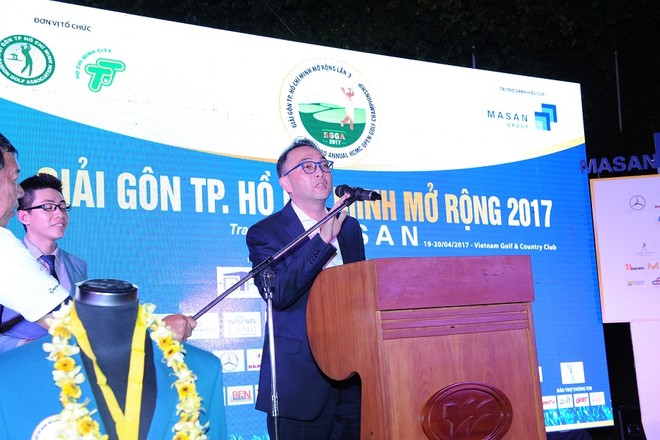 Ông Seokhee Wong, Tổng giám đốc CTCP Hàng tiêu dùng Masan phát biểu tại đêm trao giải.