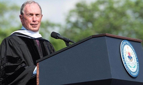 Tỷ phú Michael Bloomberg trong sự kiện cuối tuần trước. Ảnh: CNBC
