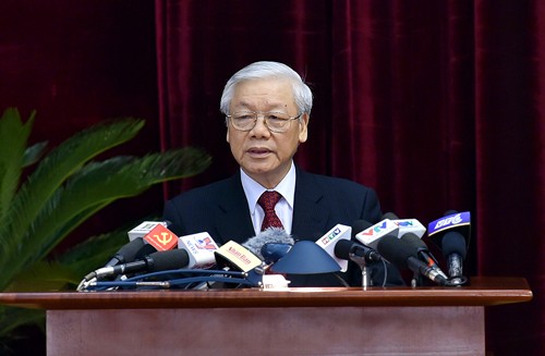 Tổng bí thư Nguyễn Phú Trọng nêu rõ, "từ nay trở đi bất cứ ai vi phạm kỷ luật đều bị xử lý". Ảnh: VGP