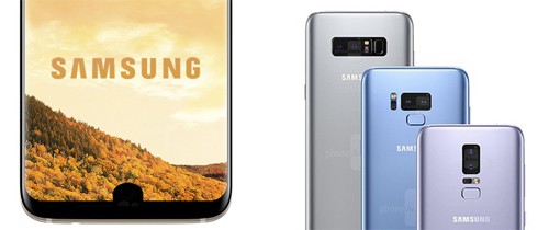 Hình dung của PhoneArena về hai khả năng đặt cảm biến vân tay trên Galaxy S9.