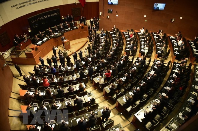 Toàn cảnh một phiên họp Thượng viện Mexico tại Mexico City. (Nguồn: AFP/TTXVN).
