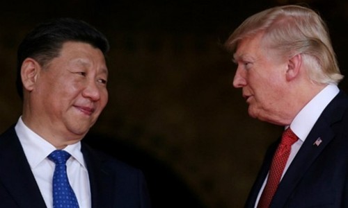 Chủ tịch Trung Quốc Tập Cận Bình và Tổng thống Mỹ - Donald Trump tại Florida  năm 2017. Ảnh: Reuters.