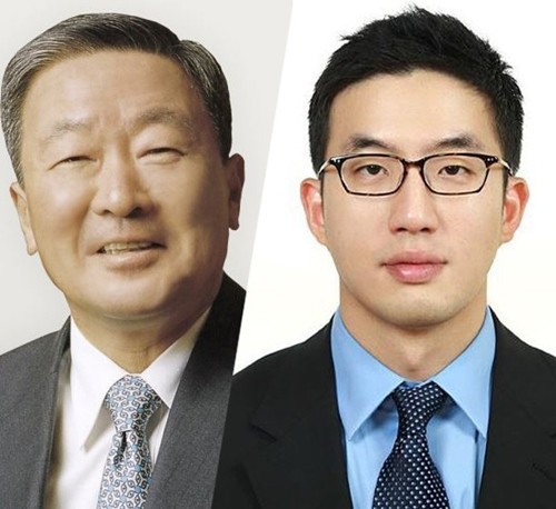 Cố Chủ tịch LG - Koo Bon-moo (trái) và Koo Kwang-mo. Ảnh: Korea Herald
