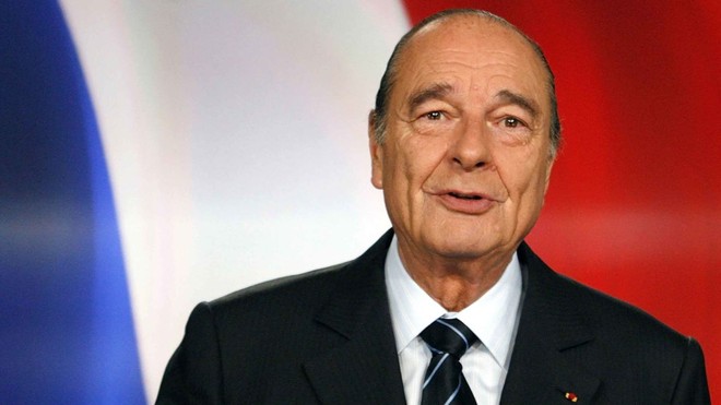 Cựu tổng thống Pháp Jacques Chirac phát biểu tại Điện Elysee ở Paris tháng 3/2007. Ảnh: Reuters.
