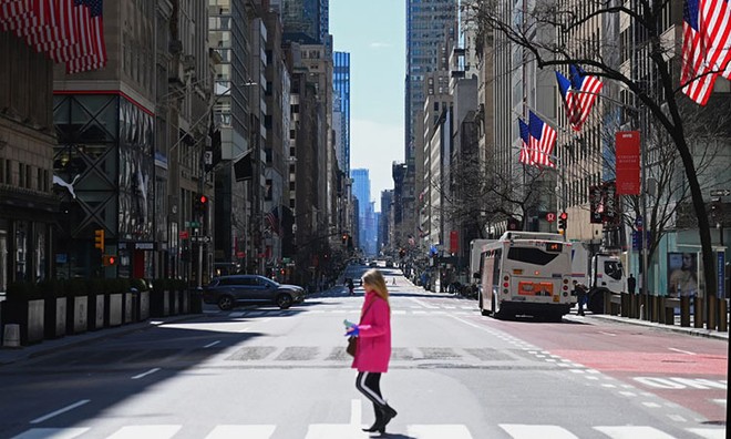 Một đại lộ tại Manhattan hôm 27/3. Ảnh: AFP.