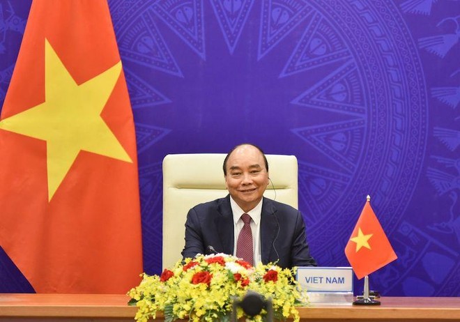 Chủ tịch nước Nguyễn Xuân Phúc tham dự Hội nghị thượng đỉnh về Khí hậu (Ảnh: BNG)
