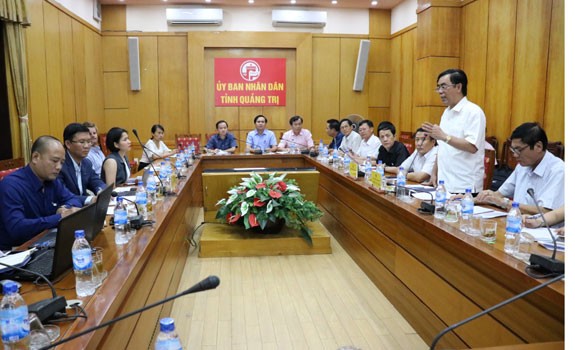 Chủ tịch UBND tỉnh Quảng Trị Nguyễn Đức Chính chủ trì cuộc họp với đại diện Công ty cổ phần Tập đoàn FLC.