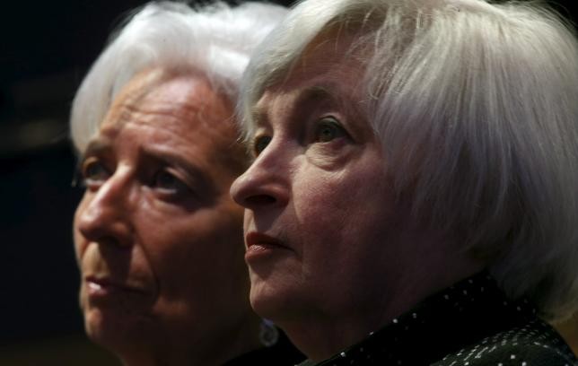 Giám đốc IMF Christine Lagarde (bên trái) và Chủ tịch Fed Janet Yellen (bên phải)