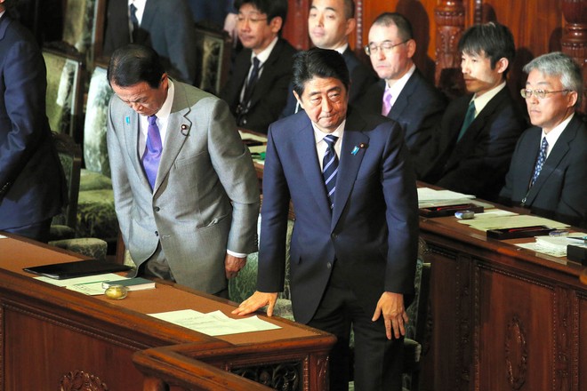 Thủ tướng Nhật Bản Shinzo Abe tại phiên họp của Hạ viện ngày 31/5