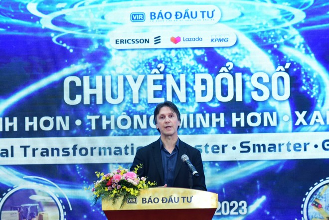 Ông Denis Brunetti, Chủ tịch Ericsson Việt Nam, Myanmar, Campuchia và Lào tại Hội thảo