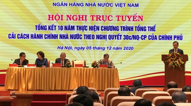 Ông Đào Minh Tú, Phó Thống đốc thường trực Ngân hàng Nhà nước phát biểu tại Hội nghị.