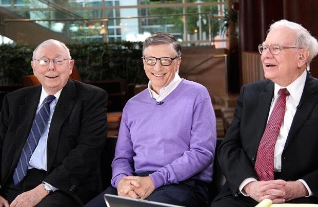 Từ trái sang: Charlie Munger, Bill Gates và Warren Buffett. Nguồn: Getty Images