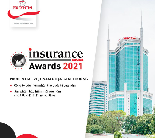 Prudential Việt Nam nhận giải thưởng kép tại Insurance Asia Awards 2021